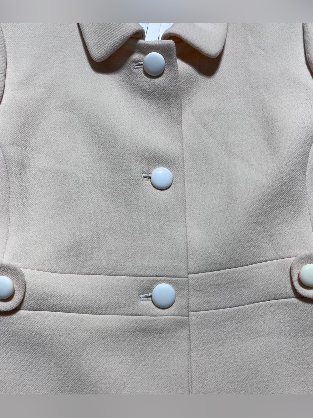 J.Crew Women’s Vintage Wool Blend Thinsulate Button Front Peacoat 16 Buttercream - Picture 9 of 16